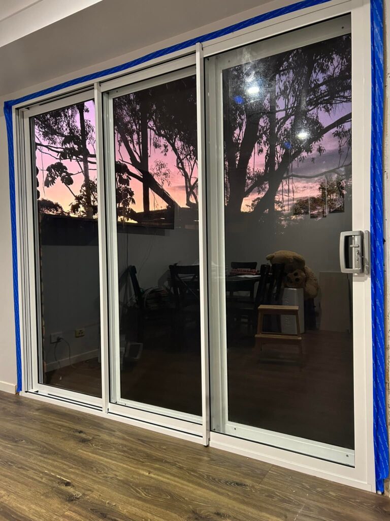 Our Projects Heavy-duty security mesh sliding doors on sliding doors installed by Olsen Security