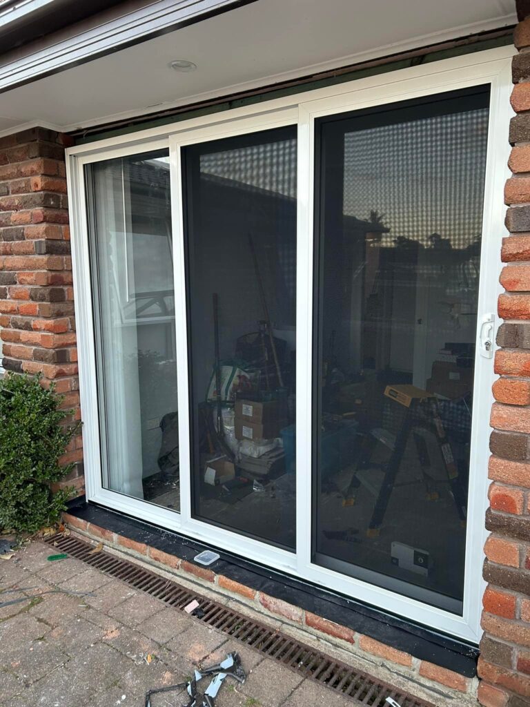 Our Projects Heavy-duty security mesh sliding doors on sliding doors installed by Olsen Security