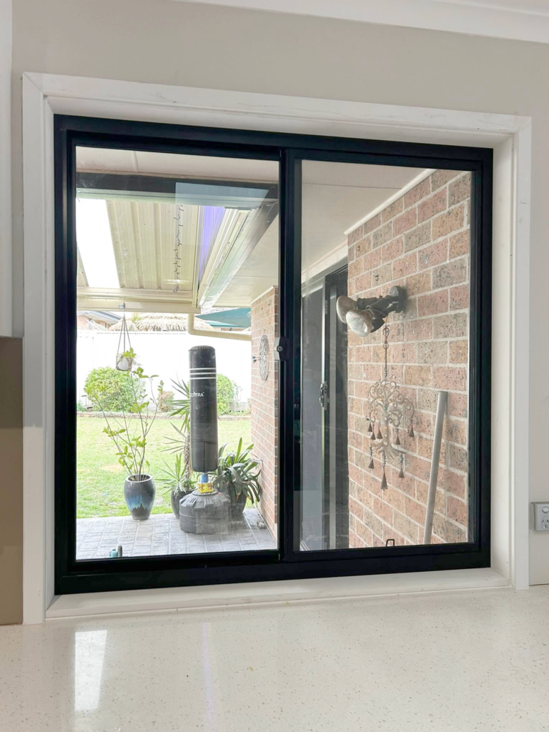 Our Projects Flyscreen mesh on sliding window installed by Olsen Security