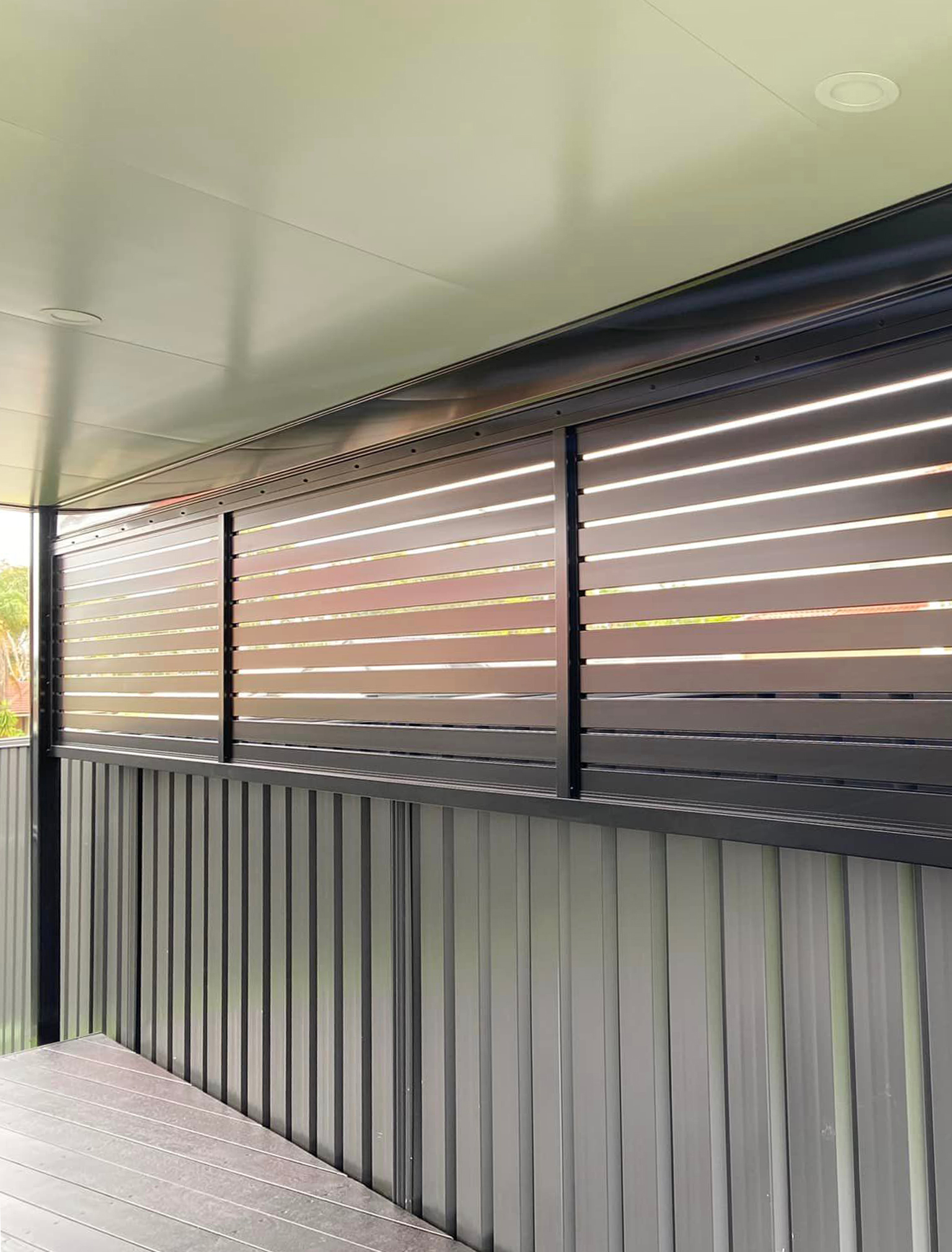 Patio privacy screen installed by Olsen Security