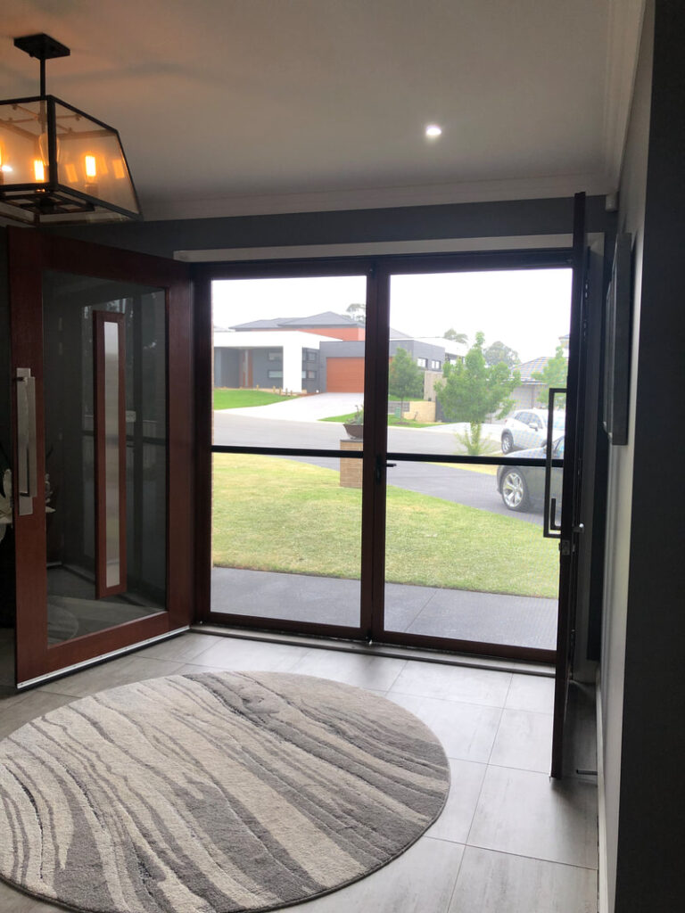 ScreenGuard ScreenGuard security screen doors on front entrance installed by Olsen Security