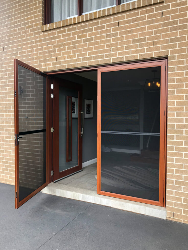 ScreenGuard ScreenGuard security screen doors on front entrance installed by Olsen Security